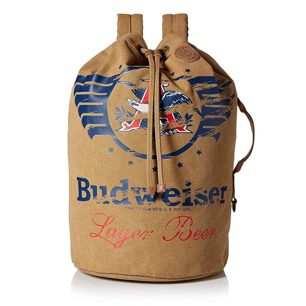 Buxton Buxton Budweiser Eagle Wings Drawstring Bucket Bag Beige 13-14.9" laptop compartment — product photo