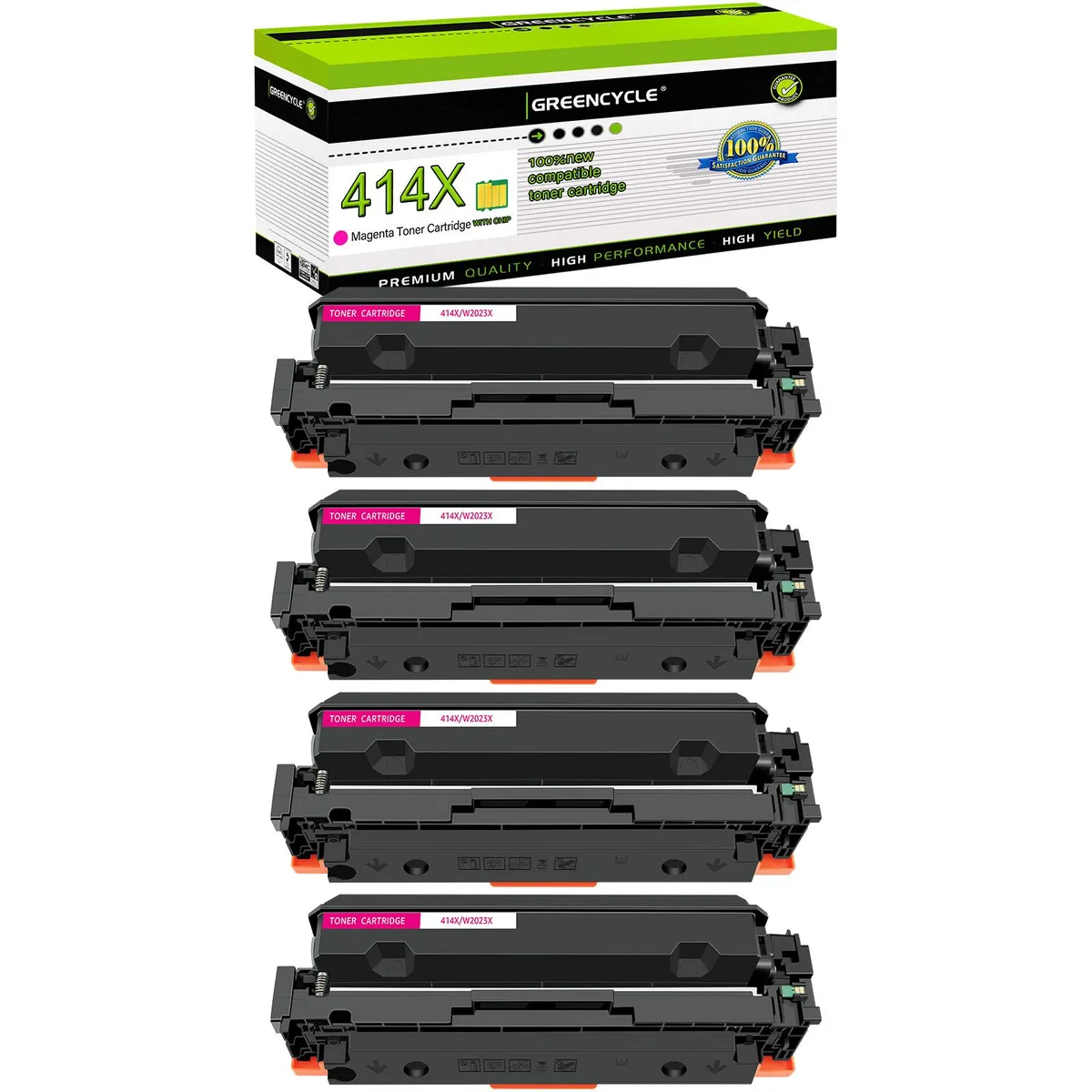GREENCYCLE GREENCYCLE 414X Magenta Toner Cartridge 4 Pack 6000 pages — product photo