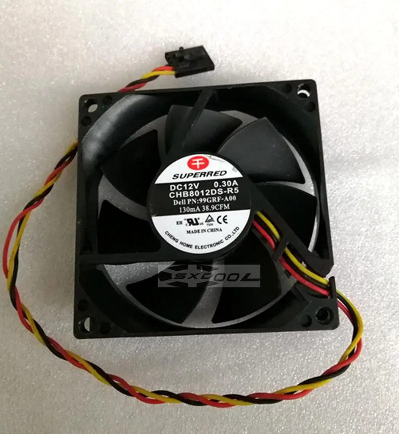 SXDOOL SXDOOL 80mm Case Fan SUPERRED CHB0812DS-R5 for Dell OptiPlex 390 790 990 3010 SFF — product photo