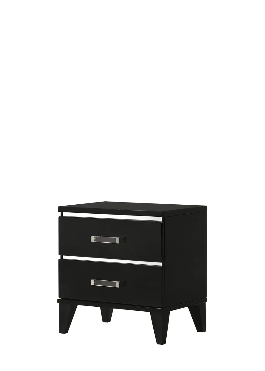 tuphen tuphen Chelsie Black Finish Nightstand 20" x 13 — product photo
