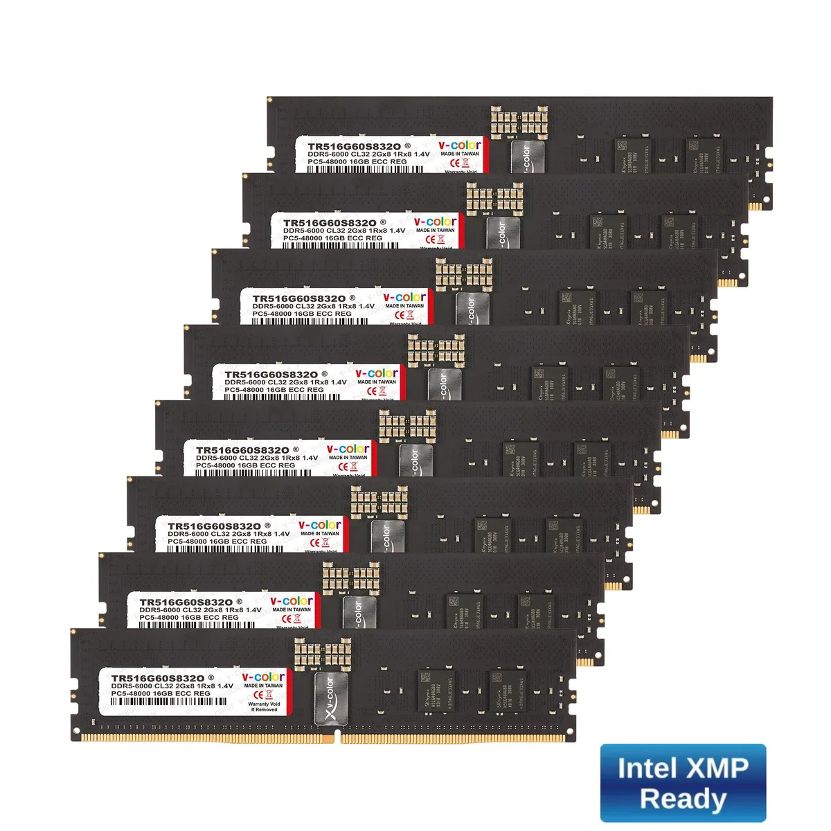 V-color V-color OC R-DIMM DDR5 128GB 16GBx8 6000MHz CL32 ECC Registered memory upgrade — product photo