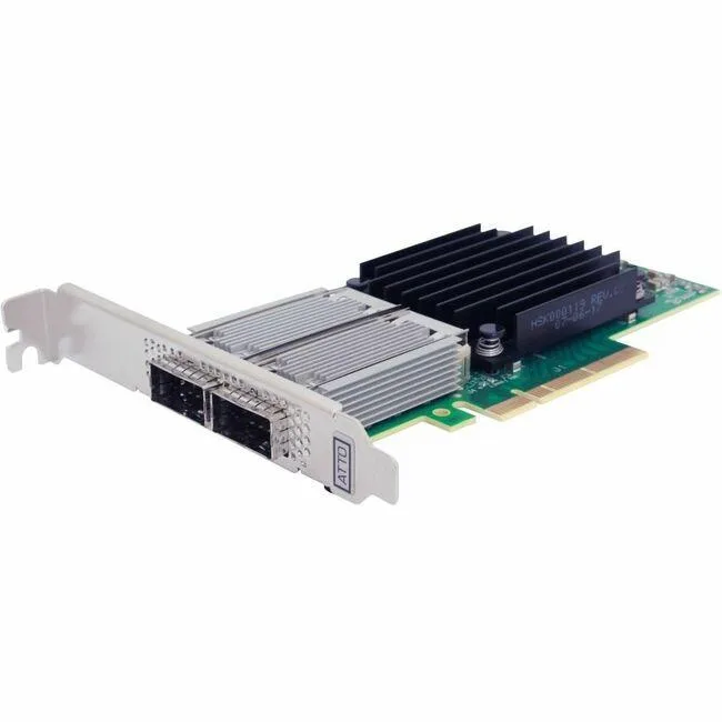 ATTO Technology ATTO FastFrame N4T2 10GbE PCIe 3.0 x8 2-Port 10GBase-T Low Profile — product photo