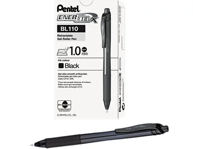 Pentel of America, Ltd. Pentel of America, Ltd. EnerGel-X Retractable Gel Pen 1.0mm Black 12 Pack — toote foto