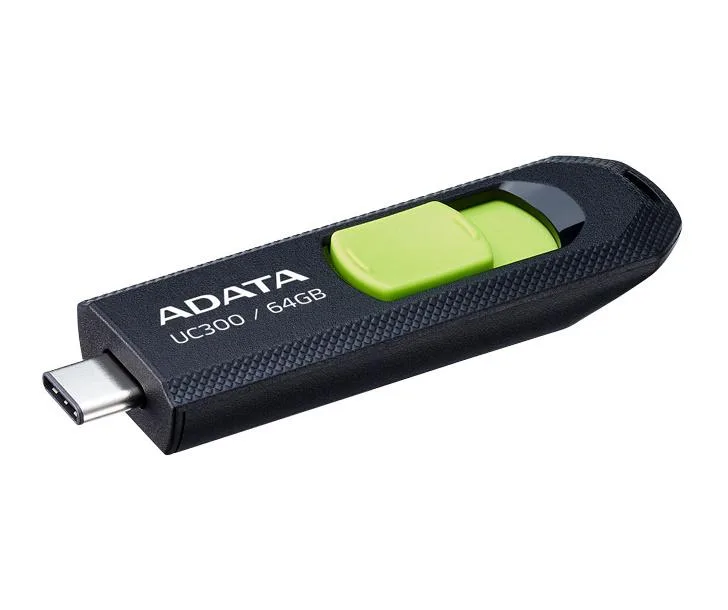 ADATA ADATA UC300 64GB USB 3.2 Type-C USB flash drive Black/Green — product photo