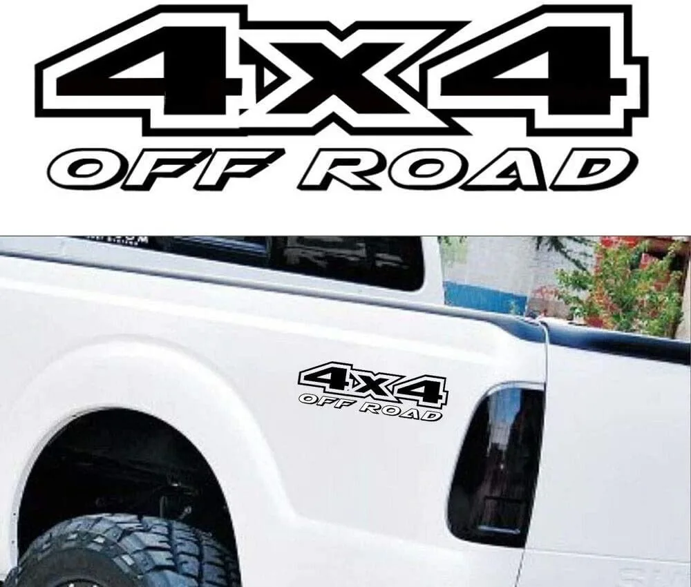 Glossy black 4X4 vinyl decal, 7.48 by 2.36 inches, self-adhesive, reflective finish