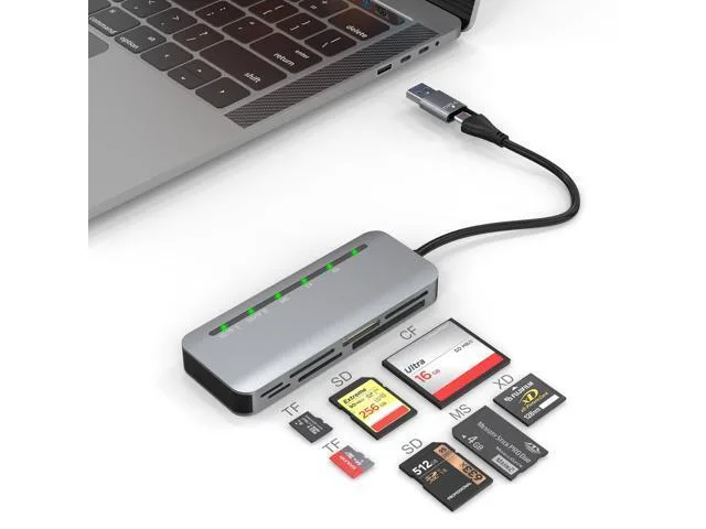 LORDWORLD LORDWORLD 7-in-2 Card Reader USB-C USB 3.0 5Gbps — product photo