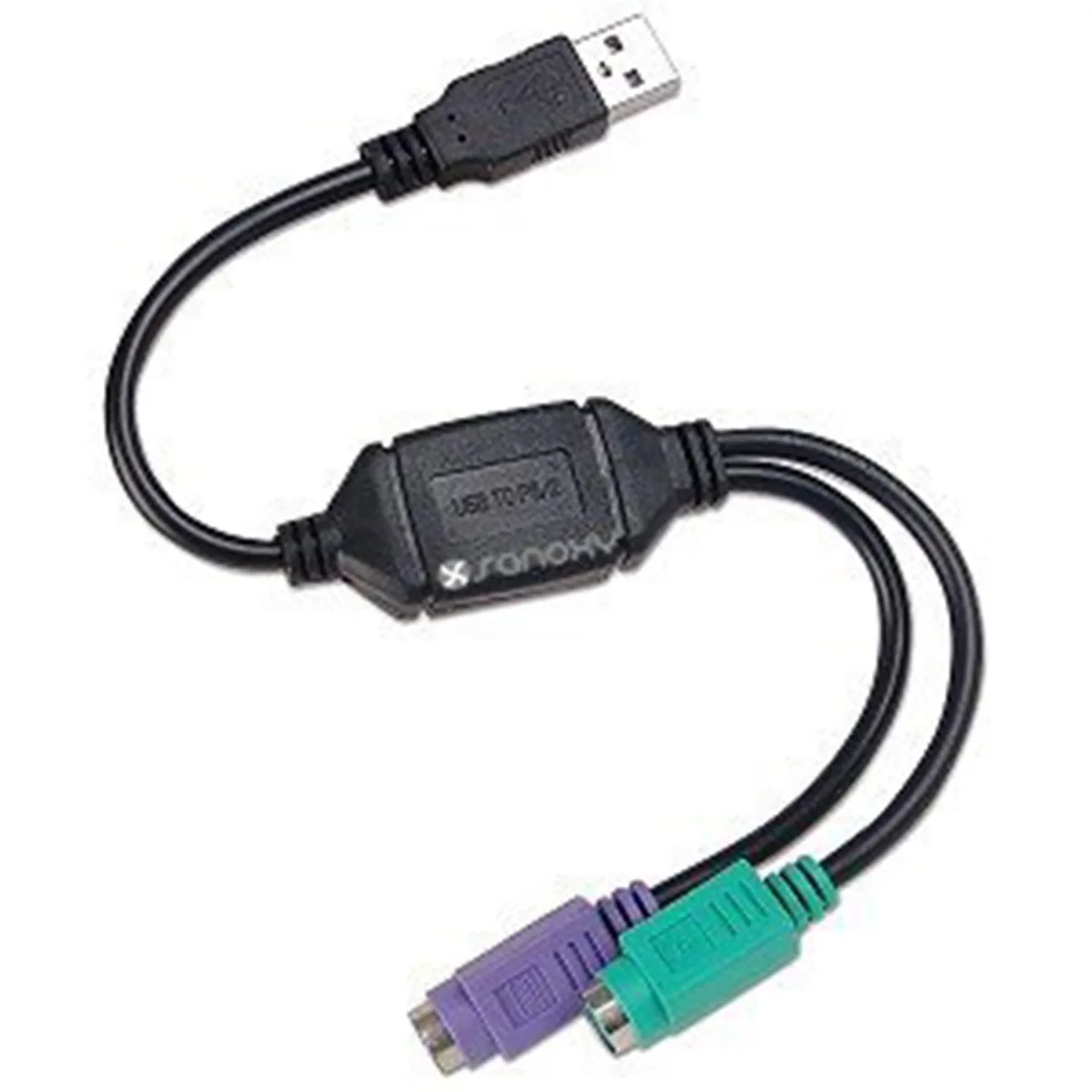 SANOXY SANOXY USB to Dual PS/2 Adapter (Black) — product photo