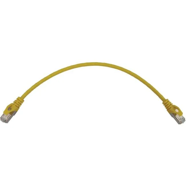 Tripp Lite Tripp Lite N262-S01-YW network ethernet cable Cat6a 10G shielded slim 1 ft yellow — product photo