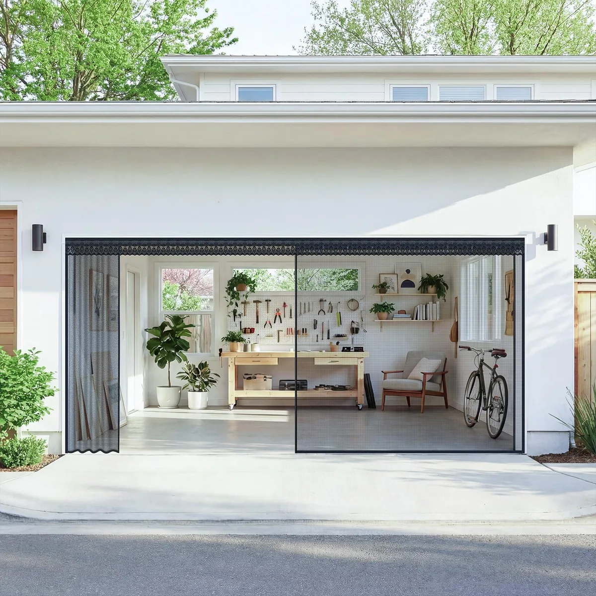  Fillis Sliding Garage Door Screen 16x7 ft V2.0 — product photo