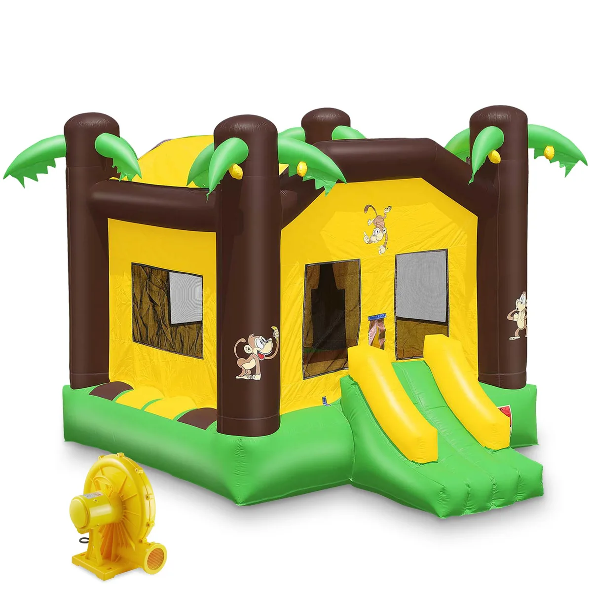 Cloud Nine Cloud Nine Commercial Grade Jungle Bounce House with Blower 17' x 13.5' 15oz PVC — product photo