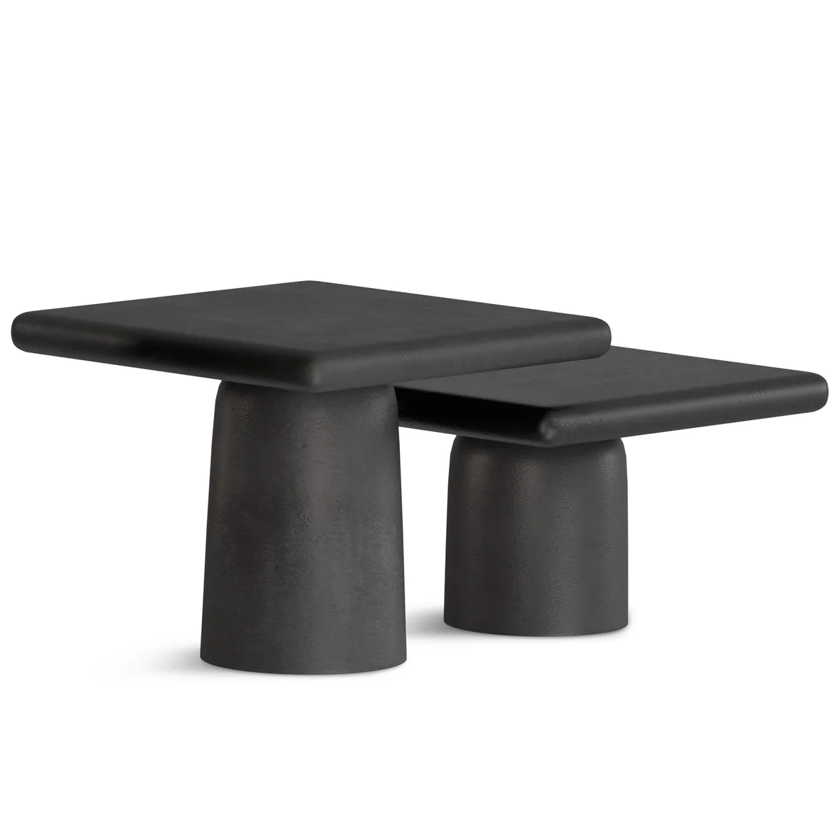 tuphen tuphen Zachary Cast Aluminum 2 Piece Occasional Table Set Graphite Black Nickel — product photo