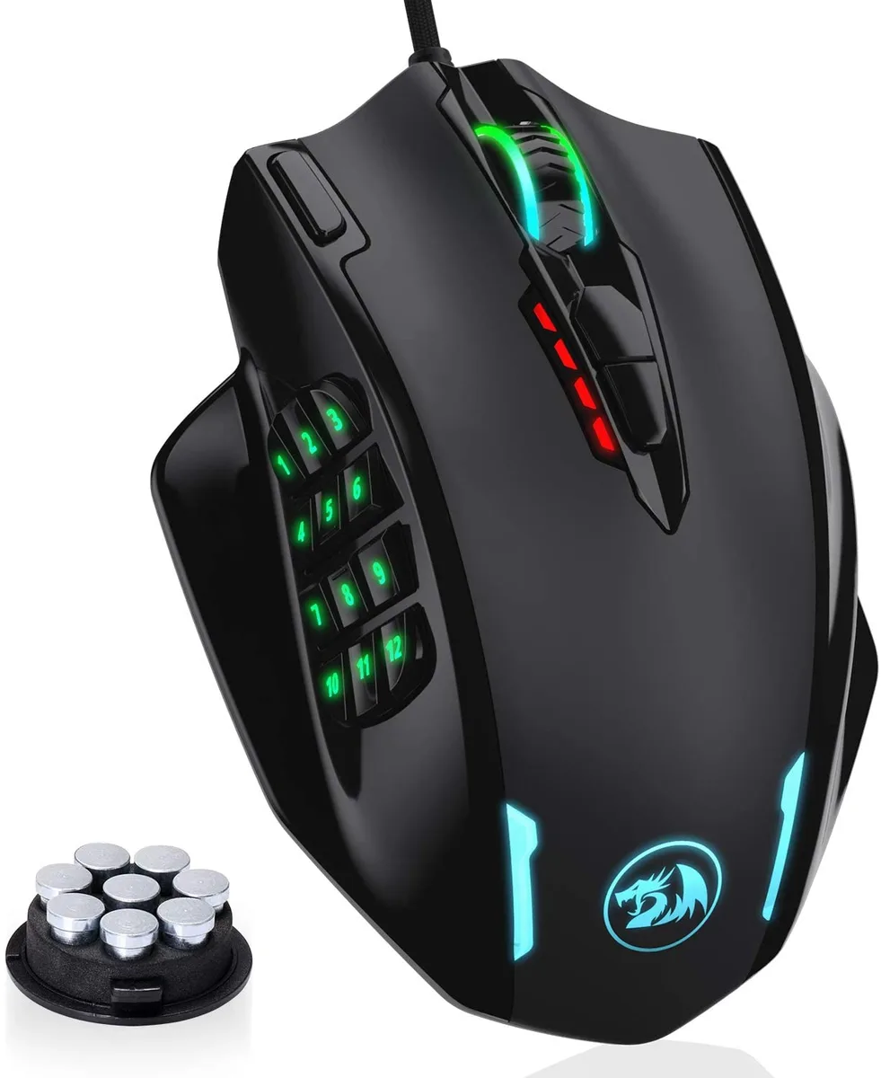 Redragon Redragon M908 Impact 12400 DPI Wired Gaming Mouse 18 Buttons — product photo