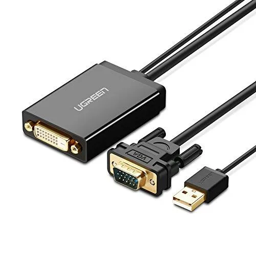 UGREEN UGREEN VGA to DVI-D 24+1 Adapter Cable 1.5ft USB Power — product photo