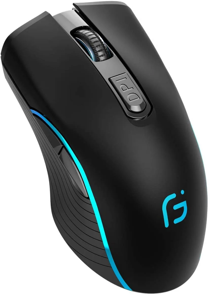 Hitoor Hitoor Silent Click Wireless Gaming Mouse 2400 DPI 6 Buttons Black — product photo