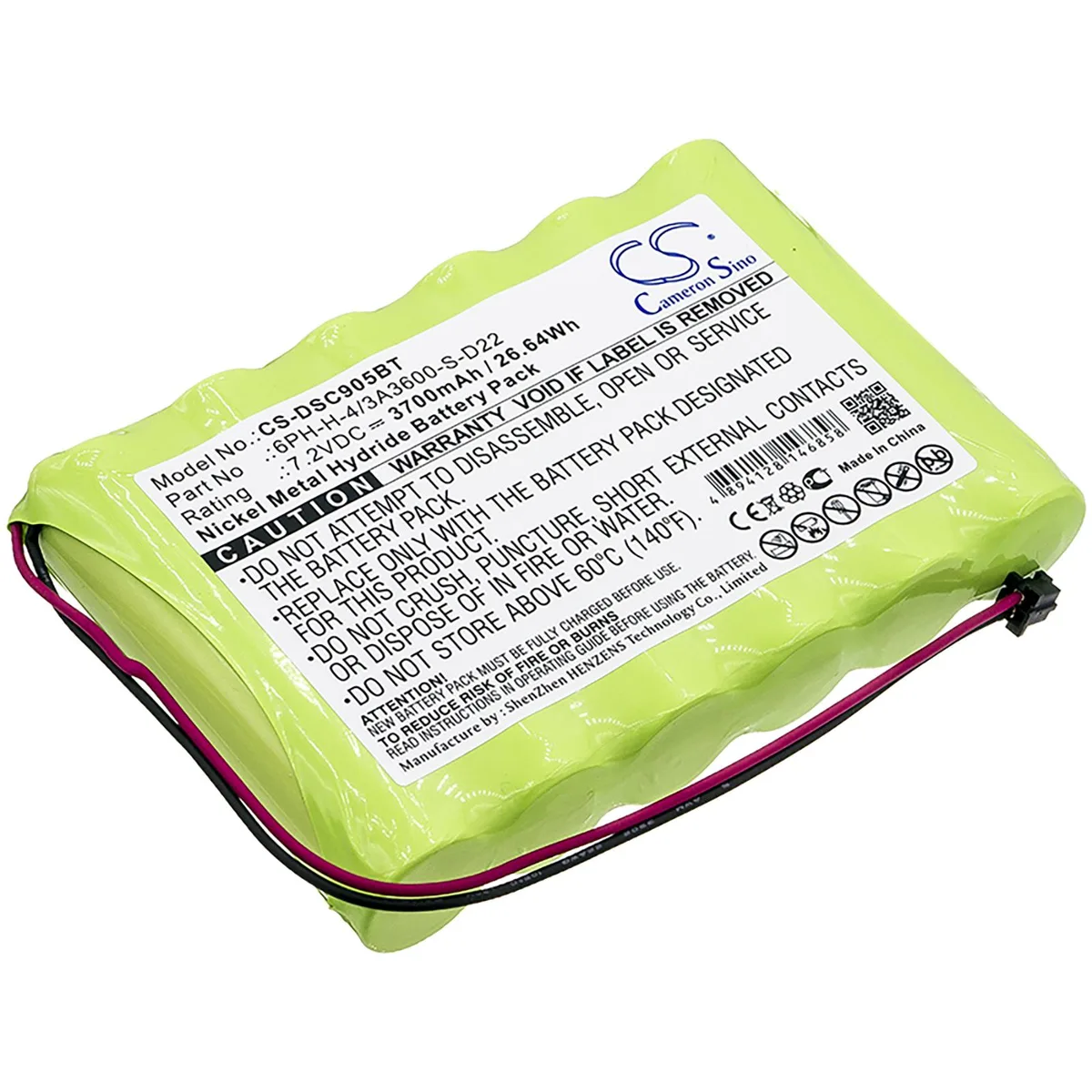 Cameron &amp; Co Cameron &amp; Co DS-CS-DSC905BT Ni-MH 3.7Ah 7.2V 3700mAh Green — product photo
