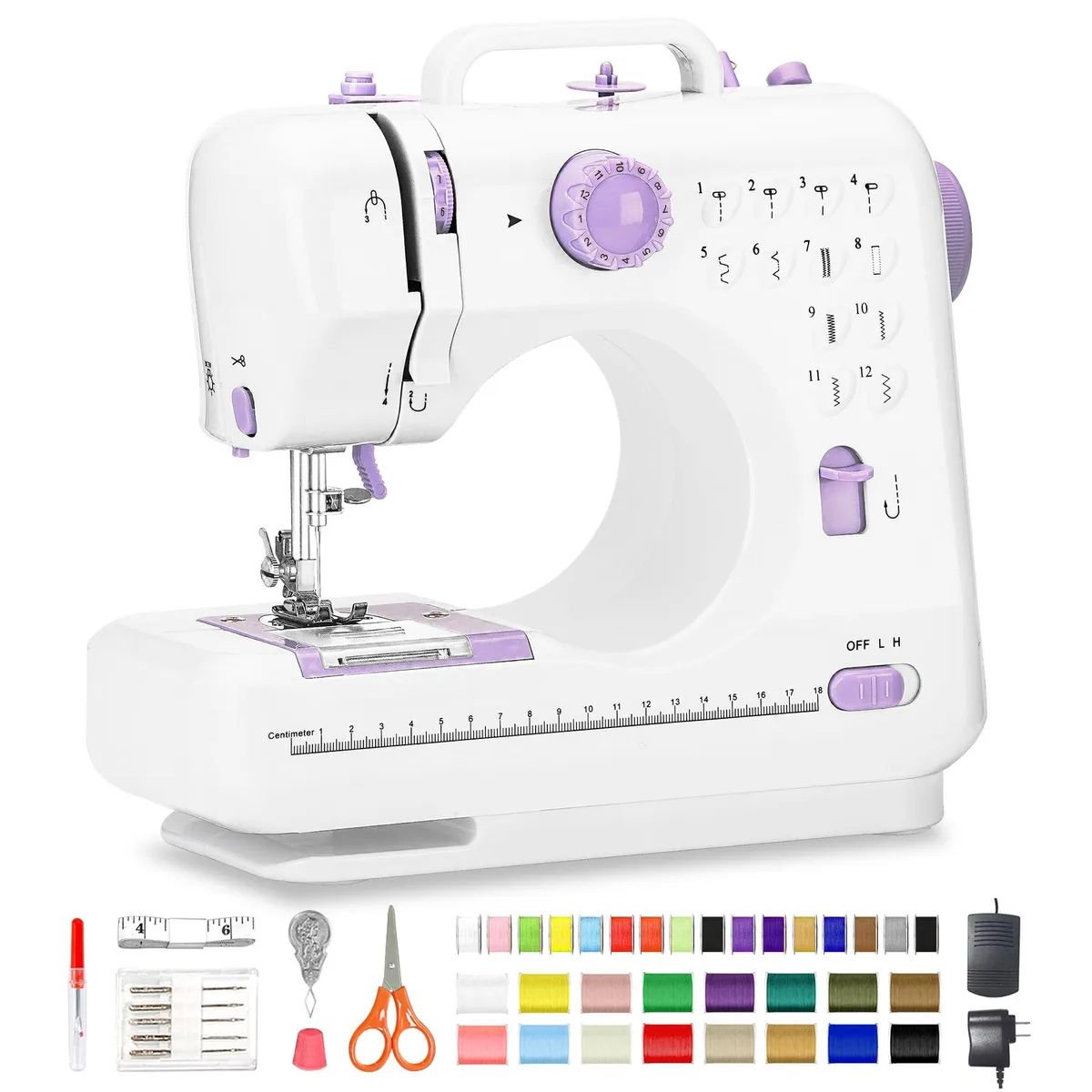  SEA PUNK SP-505NEW sewing machine 12 stitches pink — product photo
