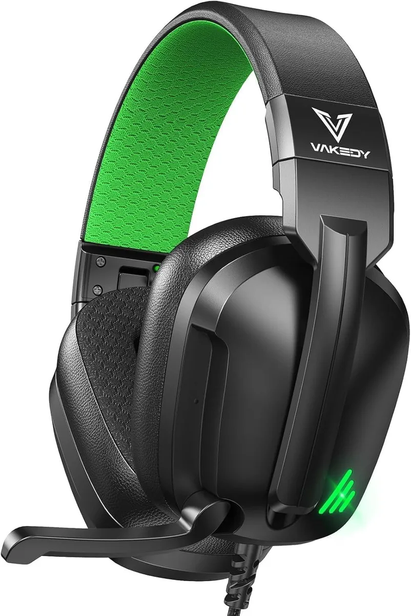 Vakedy HW11 Gaming Headset 50mm 3.5mm Black/Green — product photo