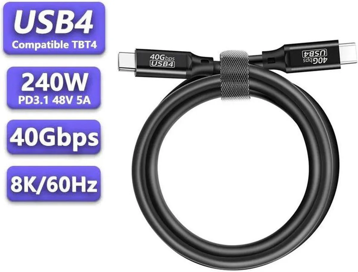 SMUGDESK SMUGDESK USB4 usb cable 3.3ft 240W 40Gbps 8K@60Hz — product photo