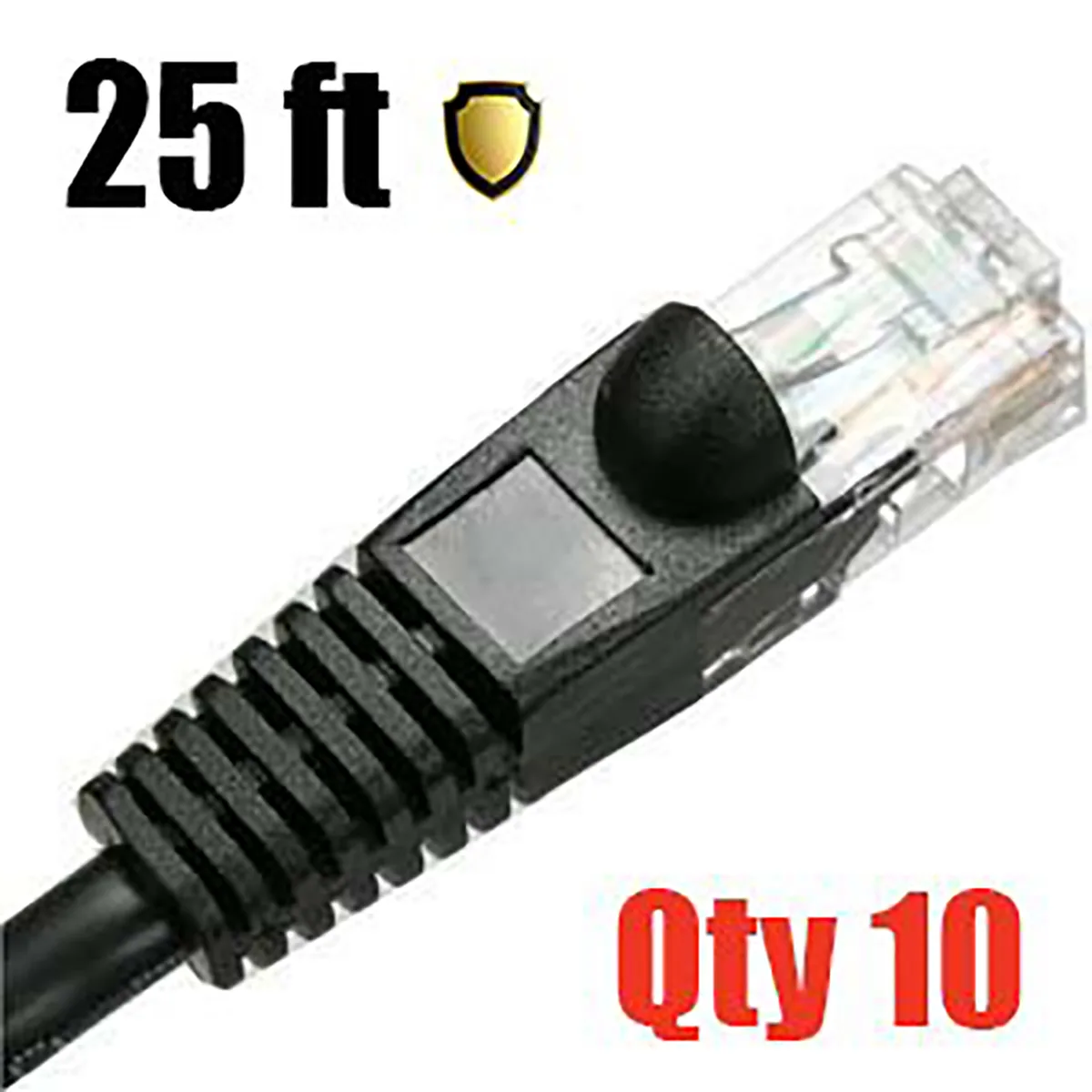 iMBAPrice iMBAPrice Cat6 UTP Ethernet Network Patch Cable RJ45 25 Ft 10 Pack Black — product photo