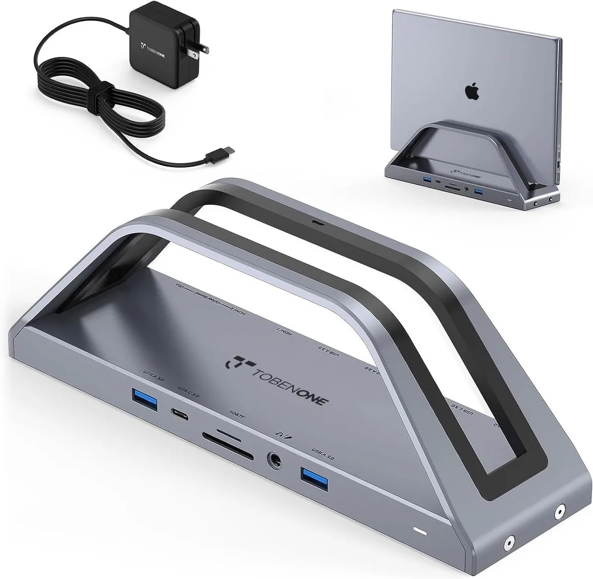 BFKK BFKK USB-C Docking Station Dual 4K HDMI 65W Power Adapter 6 USB RJ45 — product photo