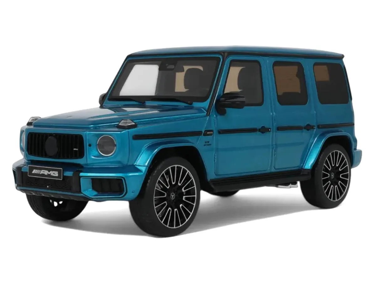 GT Spirit GT Spirit 2024 Mercedes-Benz G 63 AMG Hyper Blue Magno Metallic 1/18 hobby collectible — product photo