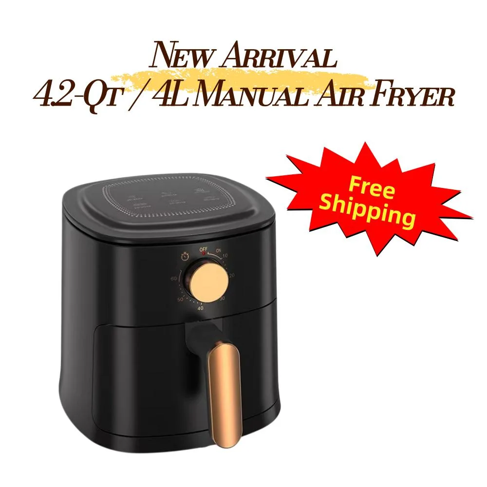 Aenaeder Aenaeder 4L Air Fryer 1100W Mechanical Knob Timer Black — product photo