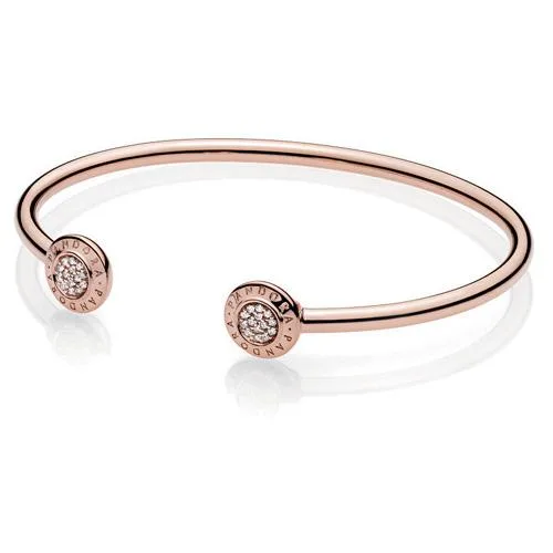 Pandora sterling silver tennis bracelet with sliding clasp