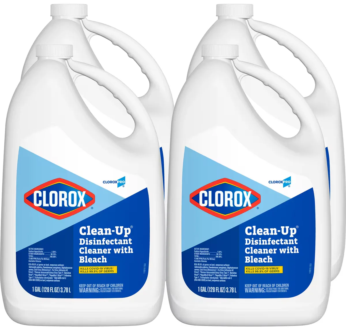 Clorox Clorox 35420CT Clean-Up Disinfectant Cleaner with Bleach Refill 128 oz 4 Pack — product photo