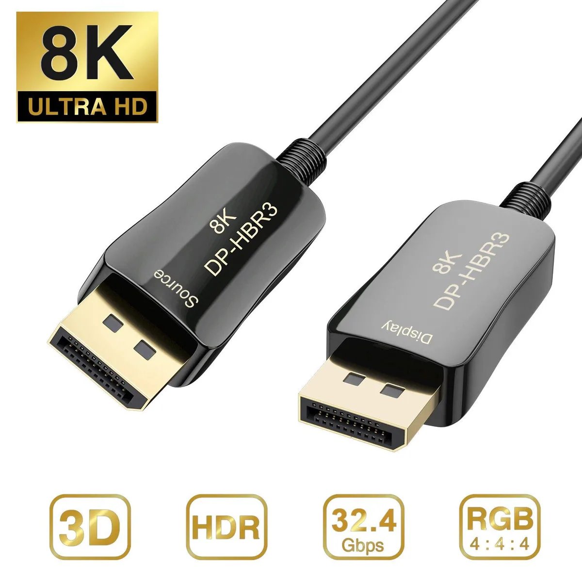 ESTONE ESTONE T0109 DisplayPort cable 65 ft 32.4 Gbps 8K@60Hz 4K@144Hz — product photo
