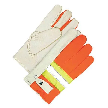 BDG BDG 20-1-982-M Cowhide Snapback Roper HiViz Cinch Cuff Keystone Thumb personal protective equipment — product photo