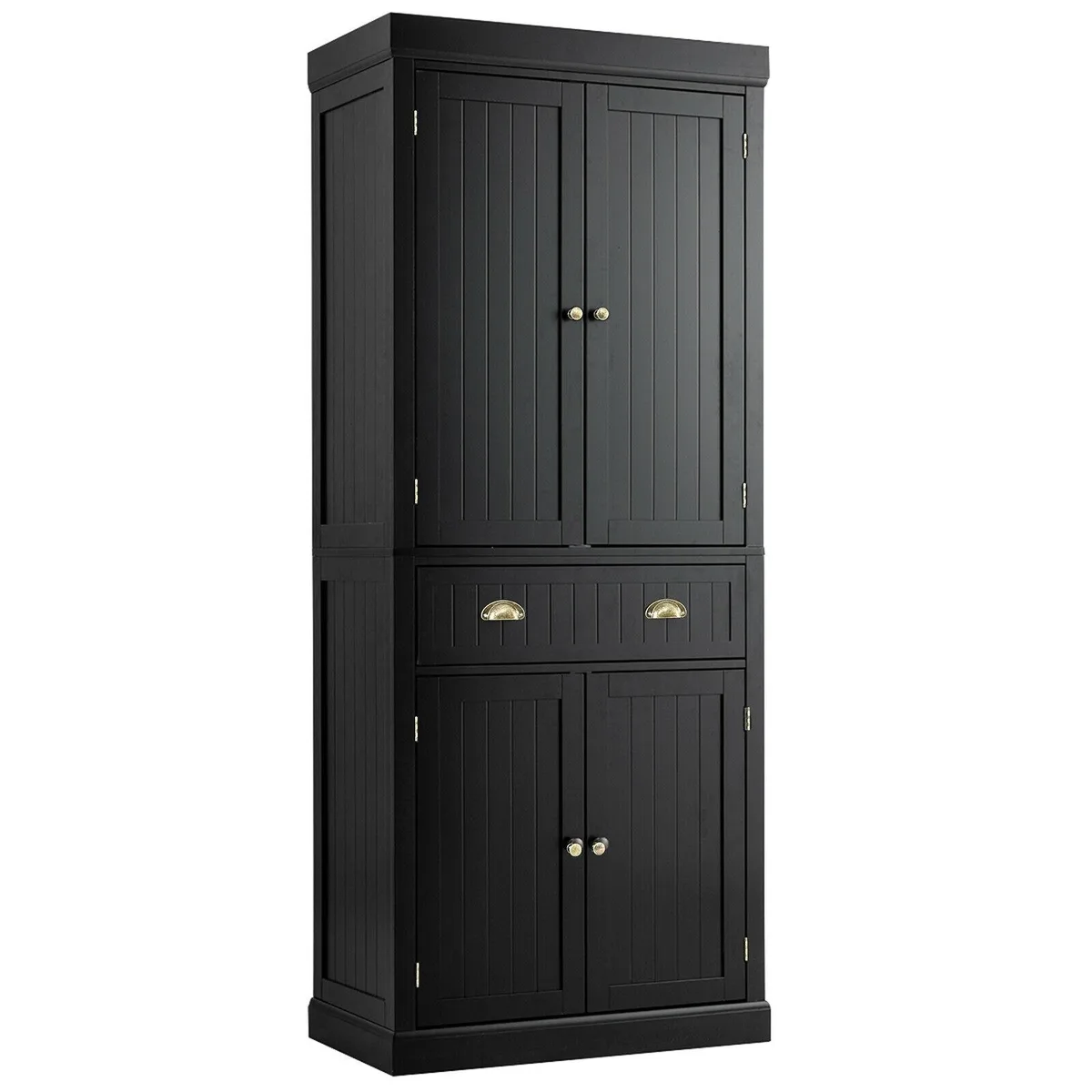 SlickBlue SlickBlue Freestanding Kitchen Cabinet 30x16x72in Black — product photo