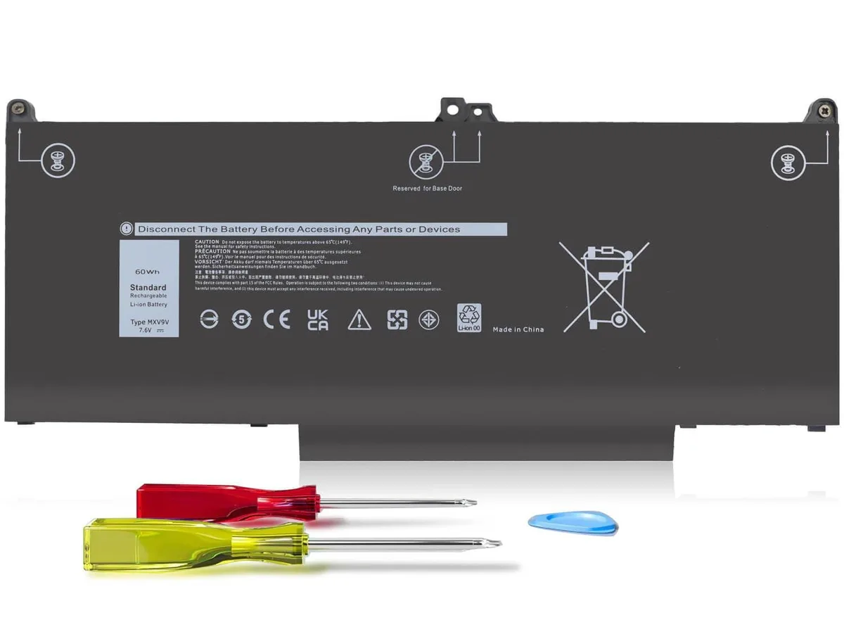  Dell WDXOR 60Wh 7.6V laptop battery MXV9V — product photo