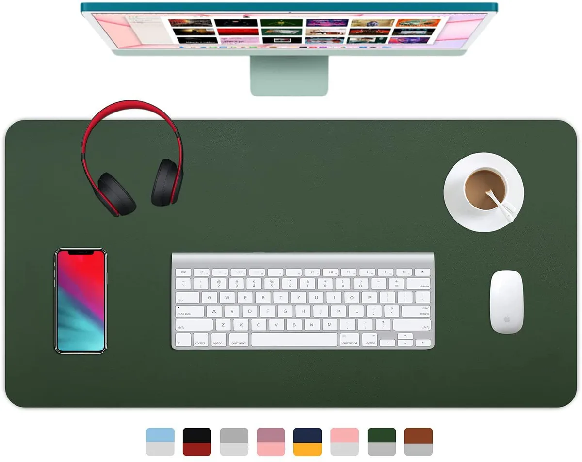 Corn Electronics Corn Electronics Desk Pad 31.5 x 15.7" Green/Gray — product photo