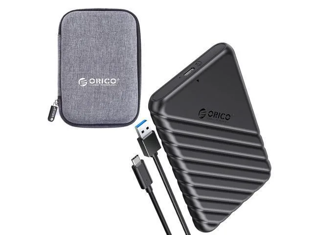 LORDWORLD LORDWORLD 2.5 inch USB C SATA III Enclosure 7/9.5mm + Carrying Case — product photo