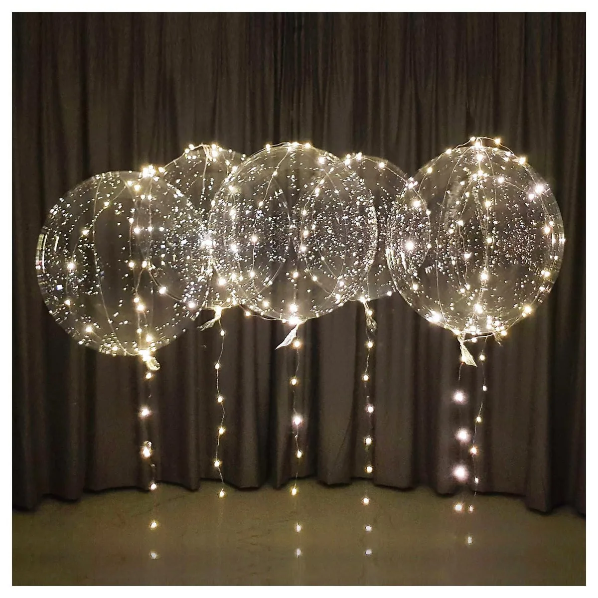  lightsfeve DIY LED Balloon Kits Blue Rubber 12-18 inch 72h 9.8ft string — product photo
