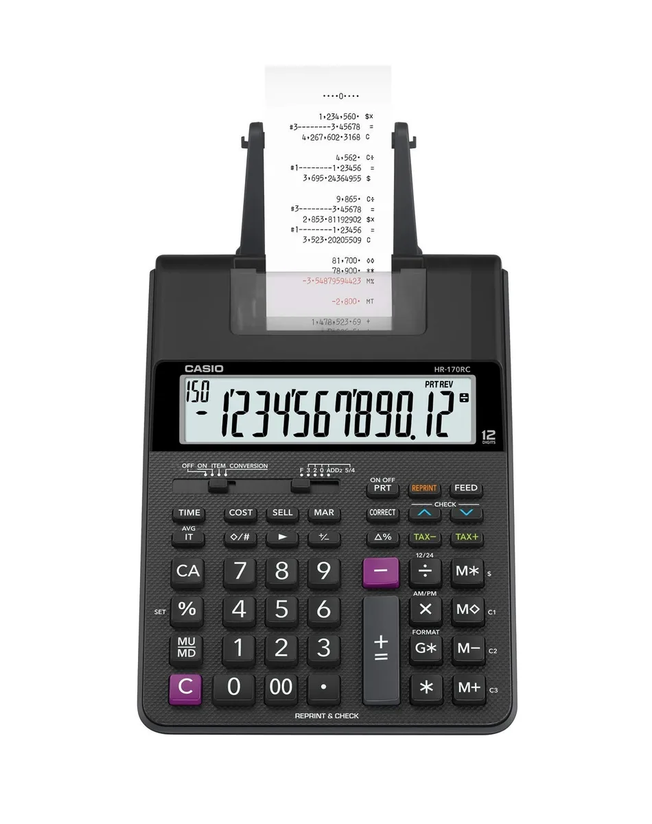  HR-170RC Plus Mini Desktop Printing Calculator Test &amp; Measurement Tool — product photo