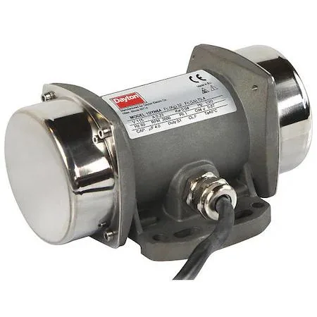 Compact silver industrial vibrator rectangular housing rounded corners 5.75 by 4.38 by 3 inches