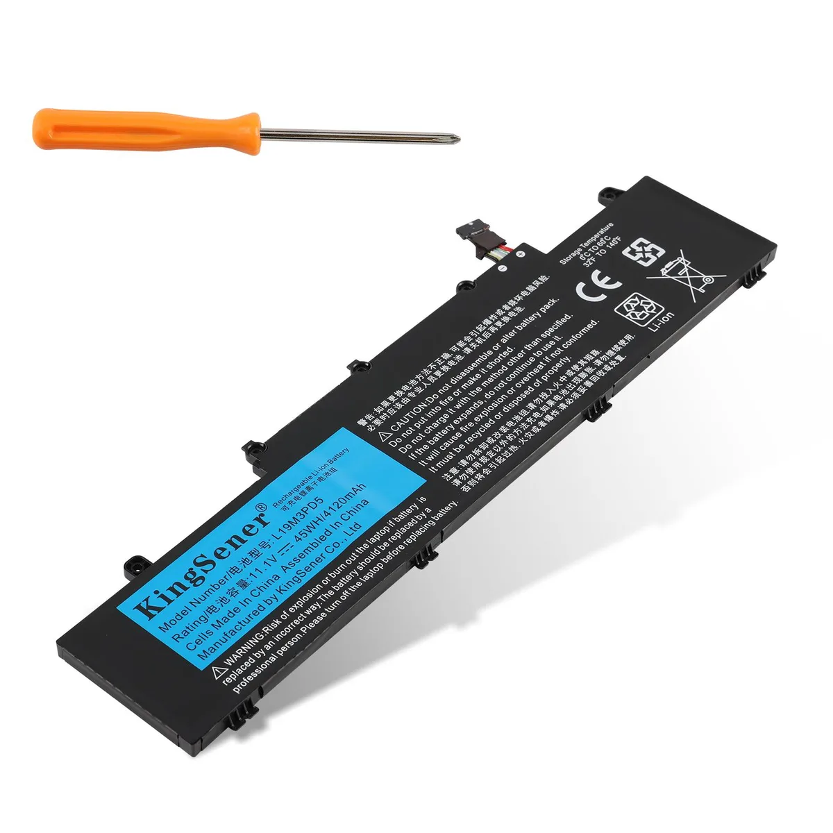 KingSener KingSener L19M3PD5 laptop battery 11.1V 4120mAh 45WH 4-cell — product photo