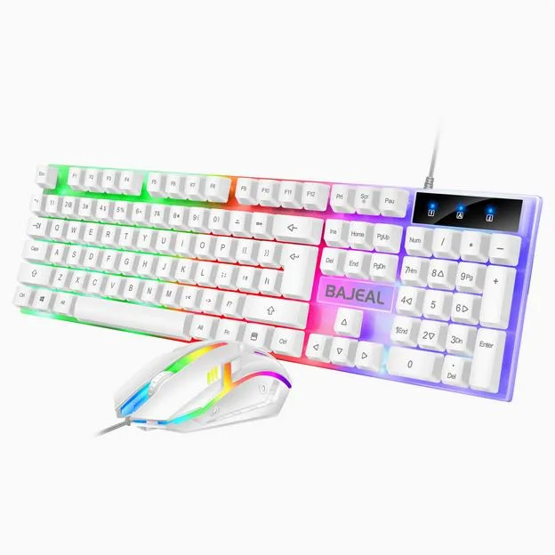 Enfain Enfain BAJEAL T350 Wired USB Gaming Keyboard and Mouse Set White — product photo