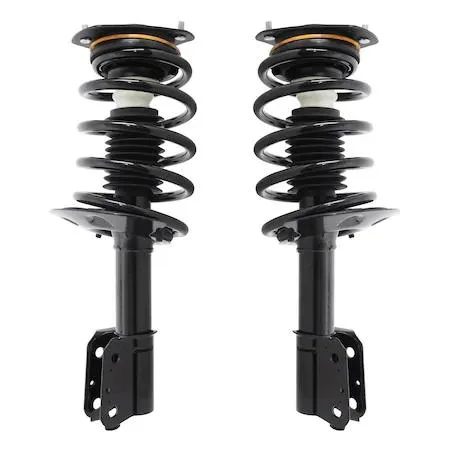 Unity front strut assembly kit, two silver units with coil springs and mounts