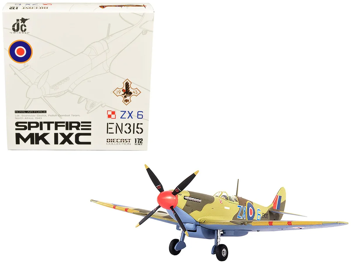 JC Wings JC Wings Supermarine Spitfire MK IXC 1/72 Diecast Model "RAF North Africa 1943 — product photo