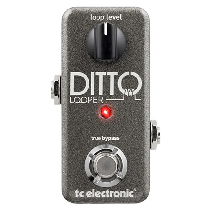 Compact guitar looper pedal with single knob control