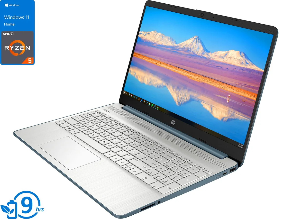 HP HP 15 laptop Ryzen 5 5500U 8GB 256GB NVMe 15.6 FHD Blue — product photo