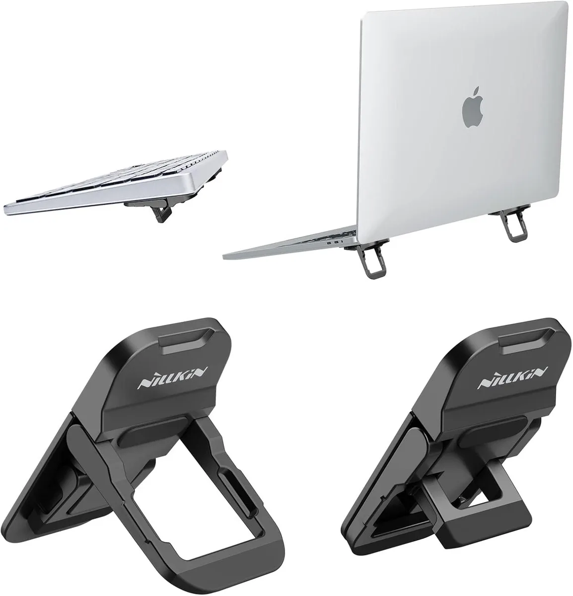 Emazne Emazne Laptop Cooling Pad 3-Angle Zinc Alloy Black 10-17 Inches — product photo