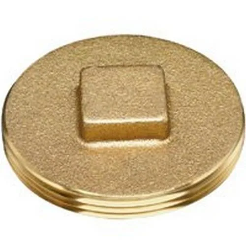 Brass threaded plug, three inch size, square drive head