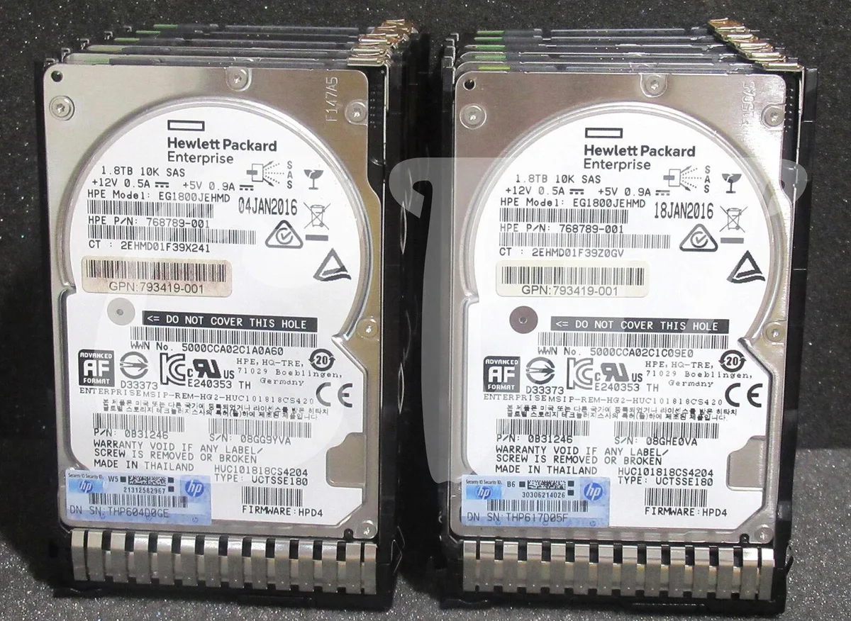HPE HPE EG1800JEHMD 1.8TB 10000RPM SAS 2.5in internal hard drive — product photo