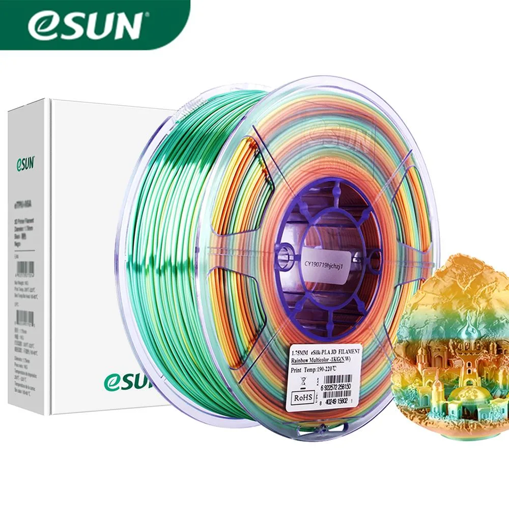 eSUN eSUN Silk Rainbow Metal PLA Filament 1.75 mm 1 kg — product photo