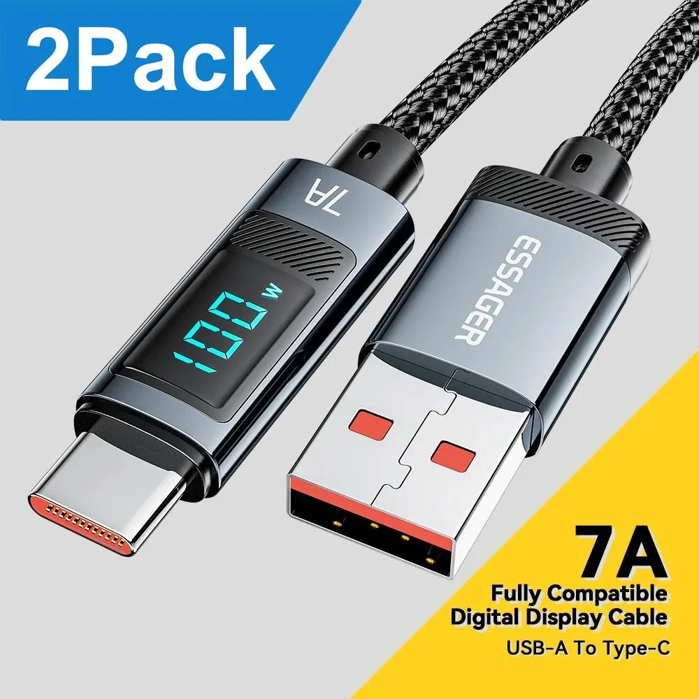Jansicotek Jansicotek Essager HC7A 100W USB-A to USB-C Cable 3.3ft 2-Pack — product photo