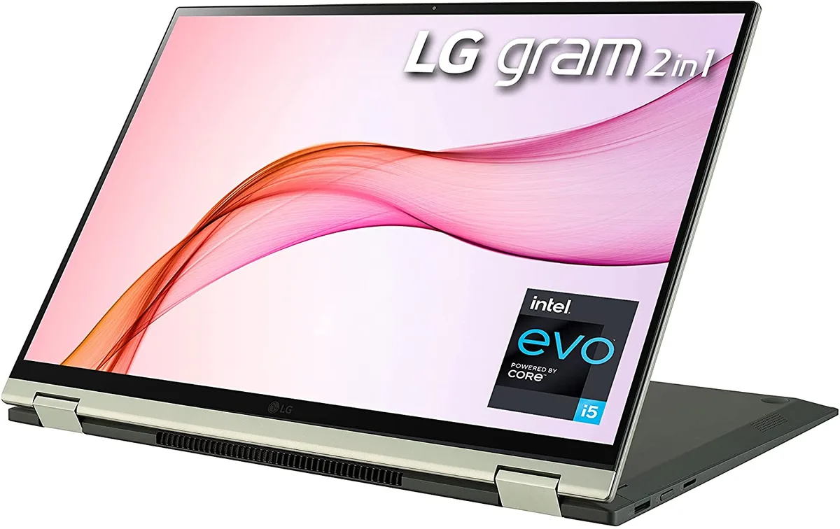 LG Electronics LG Gram 16T90P 16" WQXGA 2-in-1 Touch Laptop i5-1135G7 16GB 512GB Green — product photo