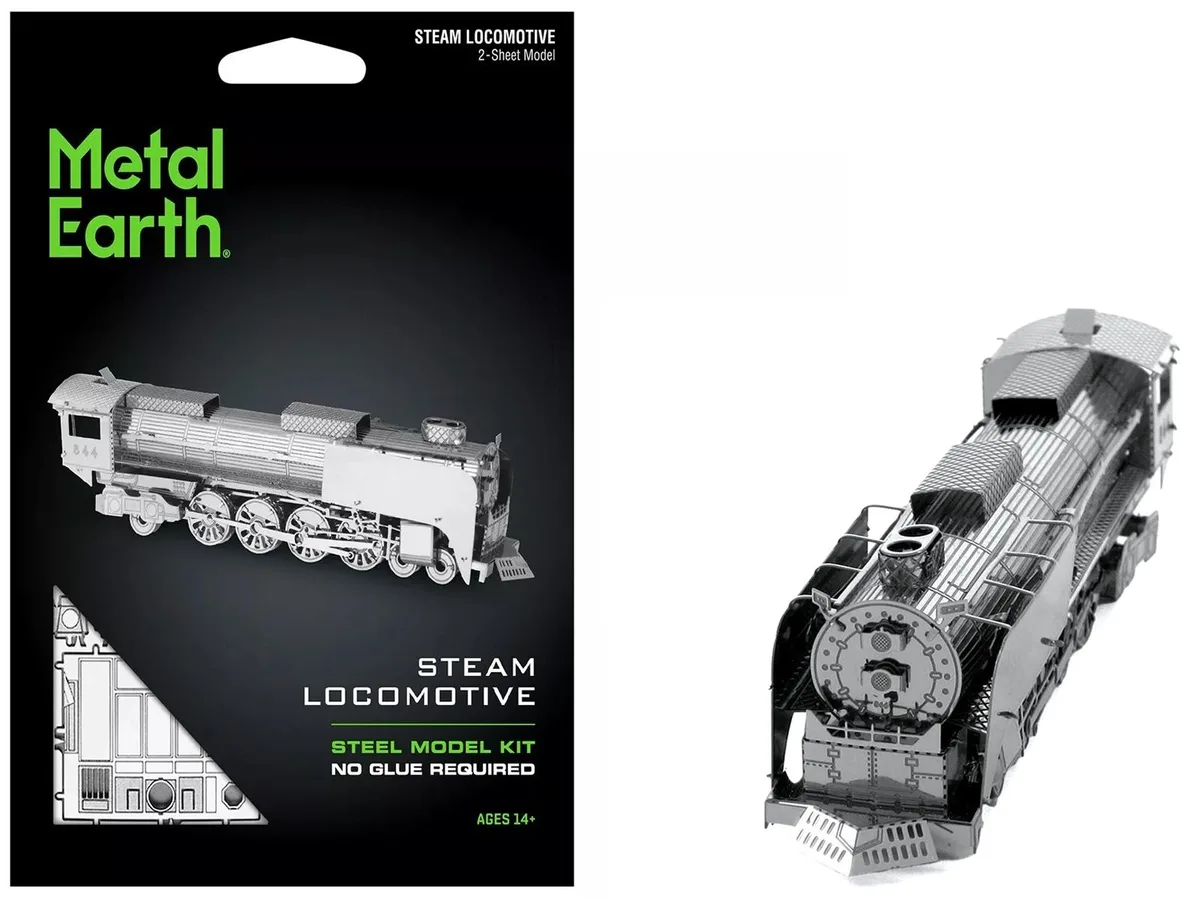 Metal Earth Metal Earth Steam Locomotive #844 Moderate Difficulty Steel Model Kit hobby collectible — product photo